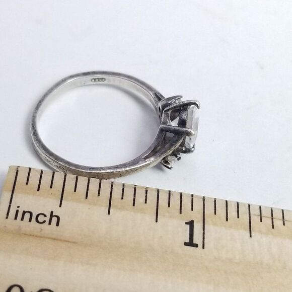 Vintage Avon Sterling Silver Pear Shape Ring, Size 7 Band, Estate - Picture 9 of 10